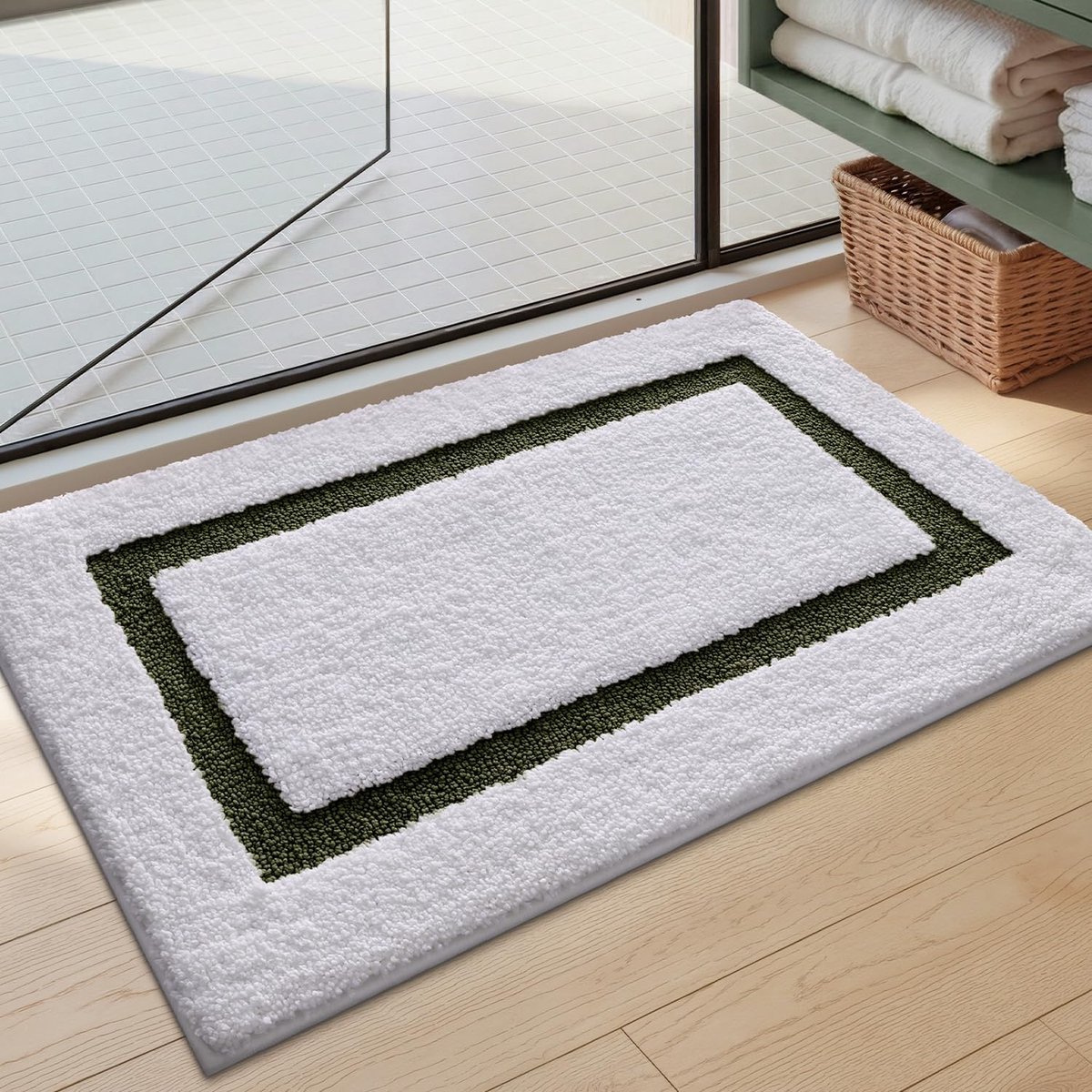 Badmat, 50 x 80 cm, Absorberend microvezel badtapijt, antislip, badkamervloermat, machinewasbaar, douchetapijt