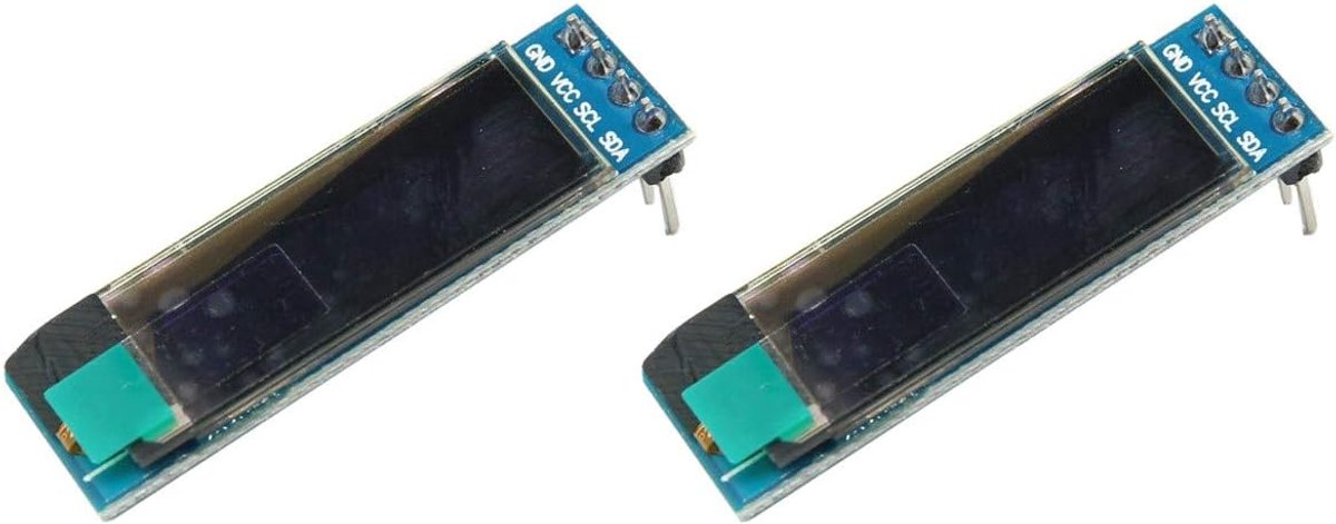 2 stks 0.91 inch 128x32 IIC I2C Blauw OLED Lcd-scherm OLED Module DIY SSD1306 Driver IC DC 3.3 V 5 V
