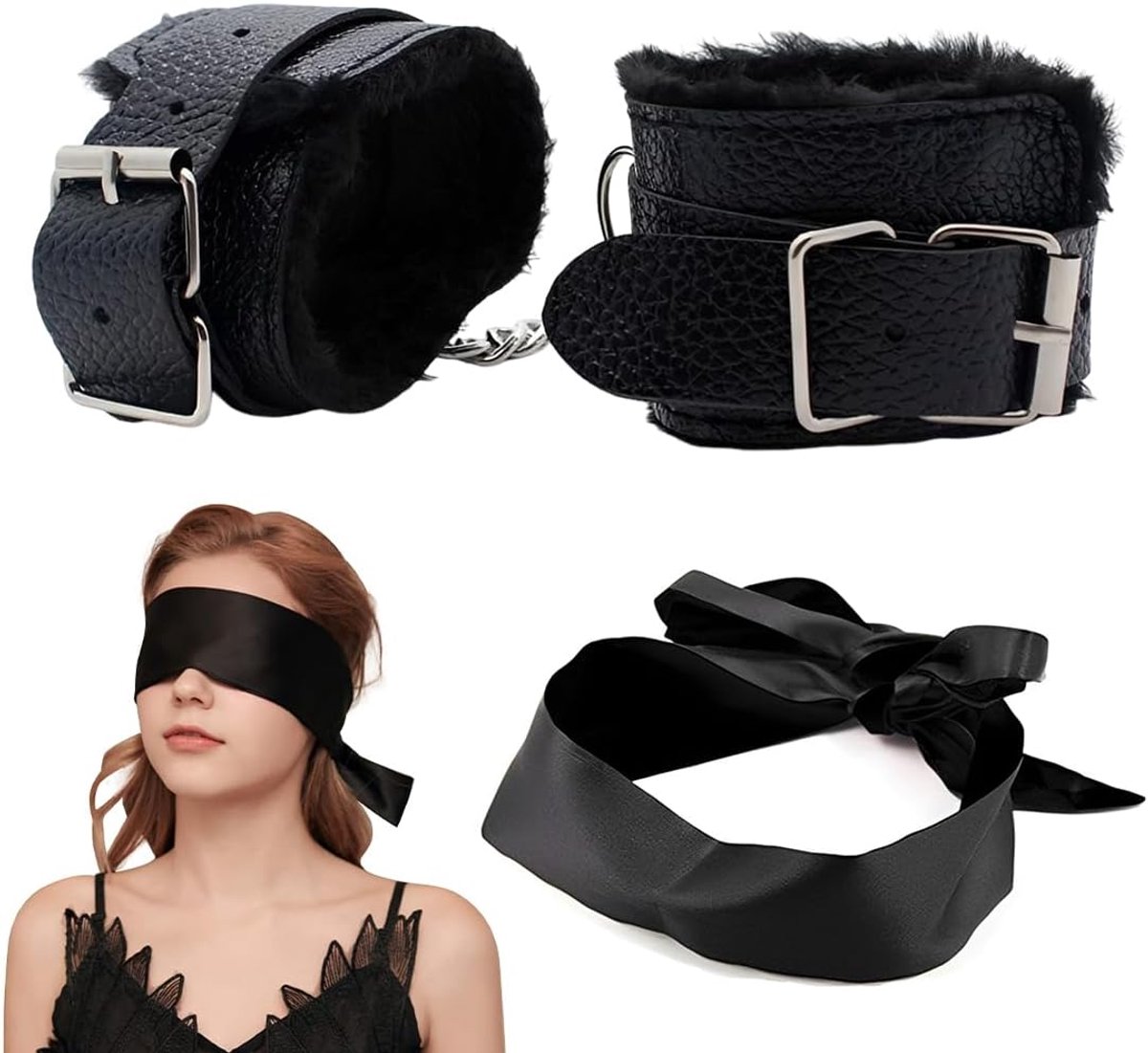 1 stuk blinddoek, blinddoek voor vrouwen, handboeien voor seksspelletjes, blind-doeken vo-or seks, bedbeperkingen, seksspeeltjes vo-or volwassenen