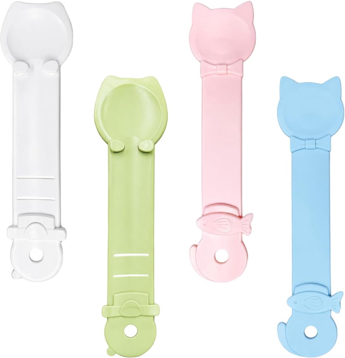 Set van 4 Traktatielepel voor Katten, Knijplepel voor Kattenband 26 × 6 cm
