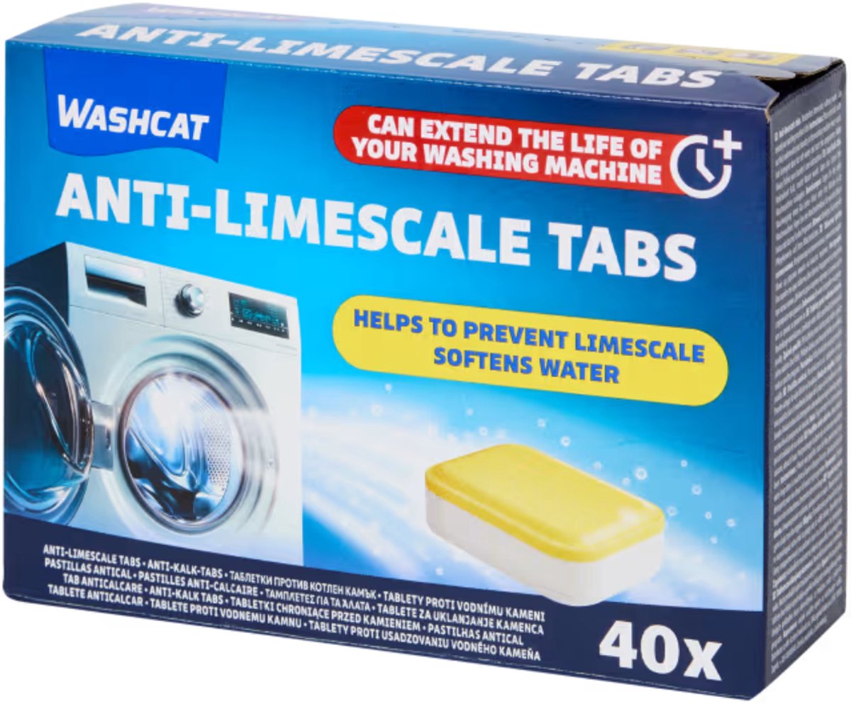 1 x 40 Washcat Wasmachine Ontkalkingstabletten