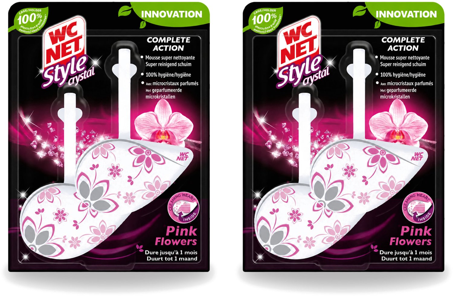 2 x WC Net - Toiletblok - Frisse Bloemen - 2 Blokjes - Voordeelverpakking - 2 stuks