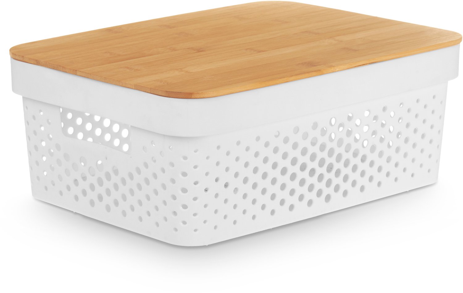 Kinvara - Plastic container met bamboe deksel, 36 x 26 x 14 cm