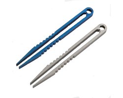 Draagbare pincet - Mini tool - Kleine onderdelen herstellen - Titaniumlegering - 2 stuks - Zilver blauw