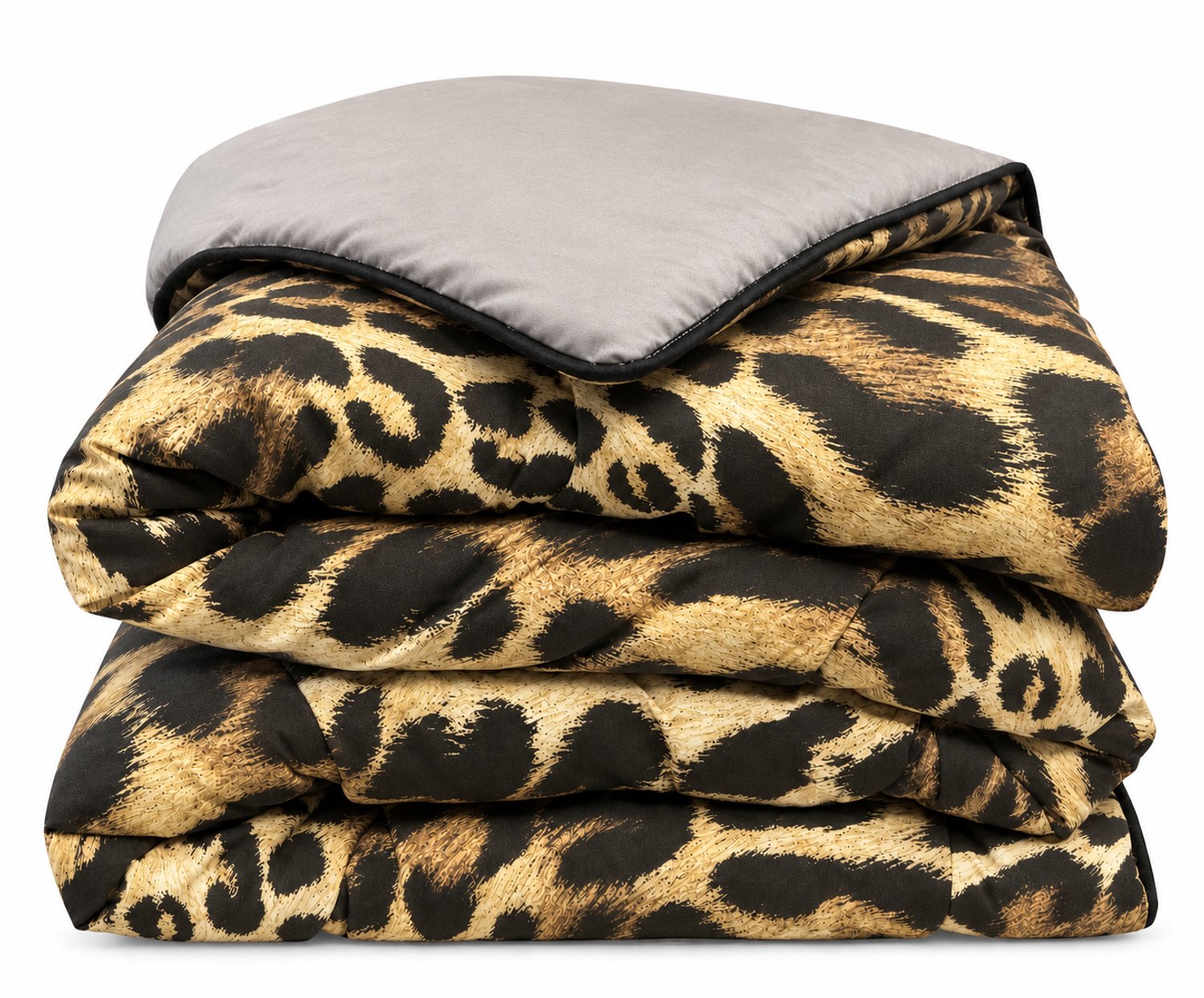princessdekbedden Princessdekbed - Luxe Hoesloos Dekbed 200x220 cm - 2-Persoons Extra Lang - Panterprint Taupe - All Year Comfort - Wasbaar & Anti-Allergisch - Dekbed zonder Overtrek