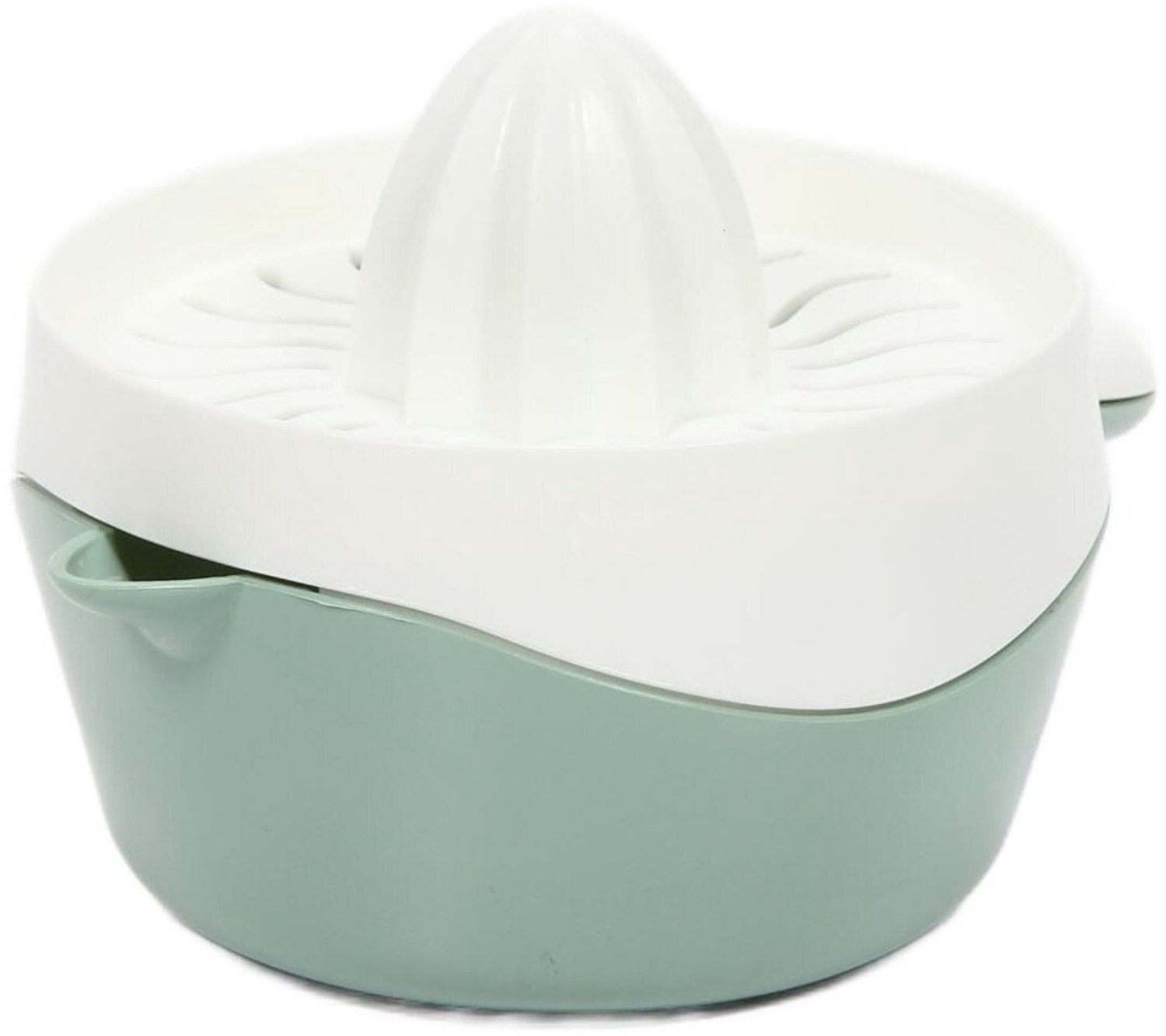 EH Excellent Houseware - Citruspers met een container met tuit, 17 x 12,5 x 10,5 cm - lichtgroen