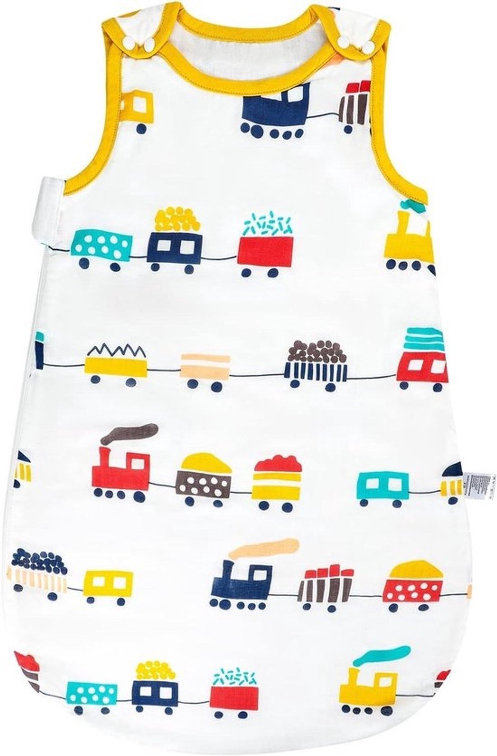 Babyslaapzak voor de zomer - Muslin-slaapzak - Veilig slapen - 0.5 Tog lichtgewicht - 12-18 maanden - Trein