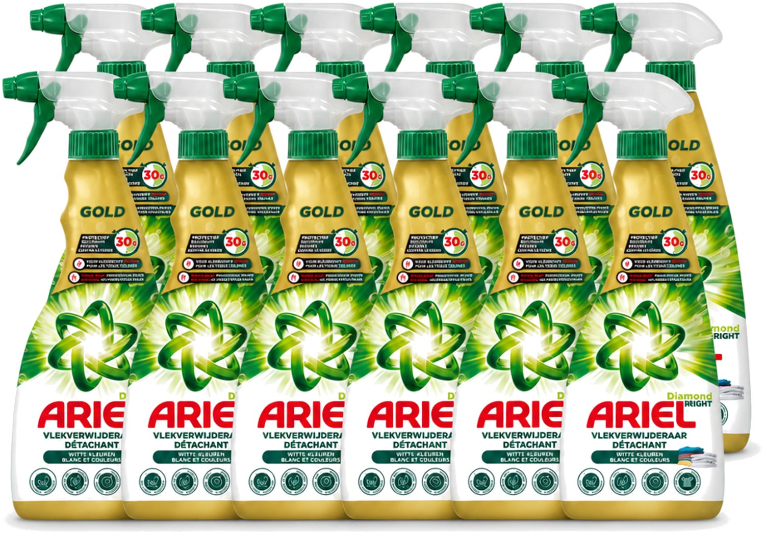 12 x Ariel - Vlekkenverwijderaar - Gold Spray - 750 ml - Voordeelverpakking - 12 stuks