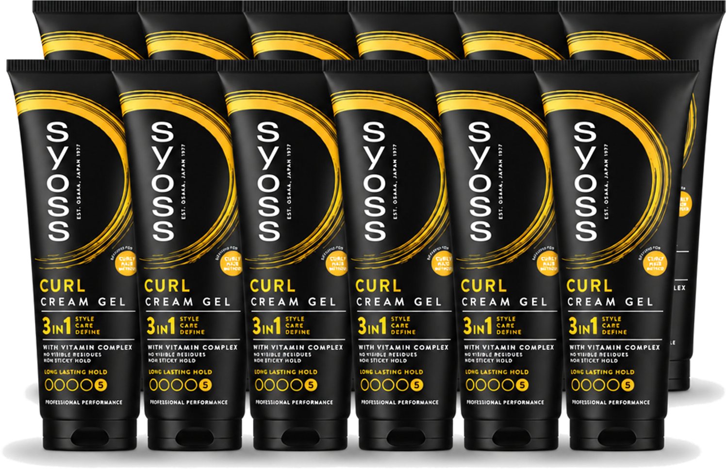 12 x Syoss - Curl Control - Gel - Voor Gedefinieerde Krullen - 250 ml - Voordeelverpakking - 12 stuks