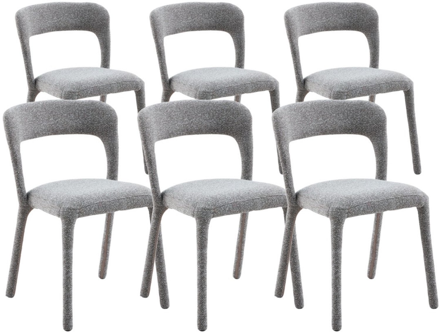 DS4U - - Noël eetkamerstoel - Set van 6 - Taupe - Stof