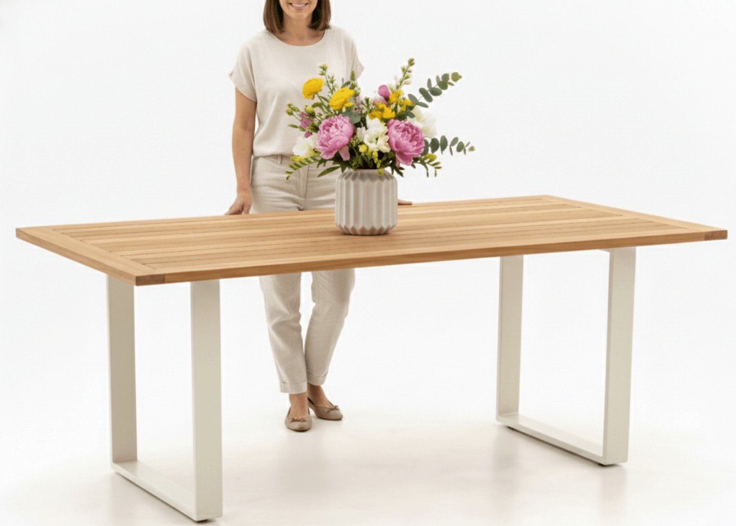 Apple Bee Condor Dining Tafel 190 x 95 cm - Oyster - Aluminium