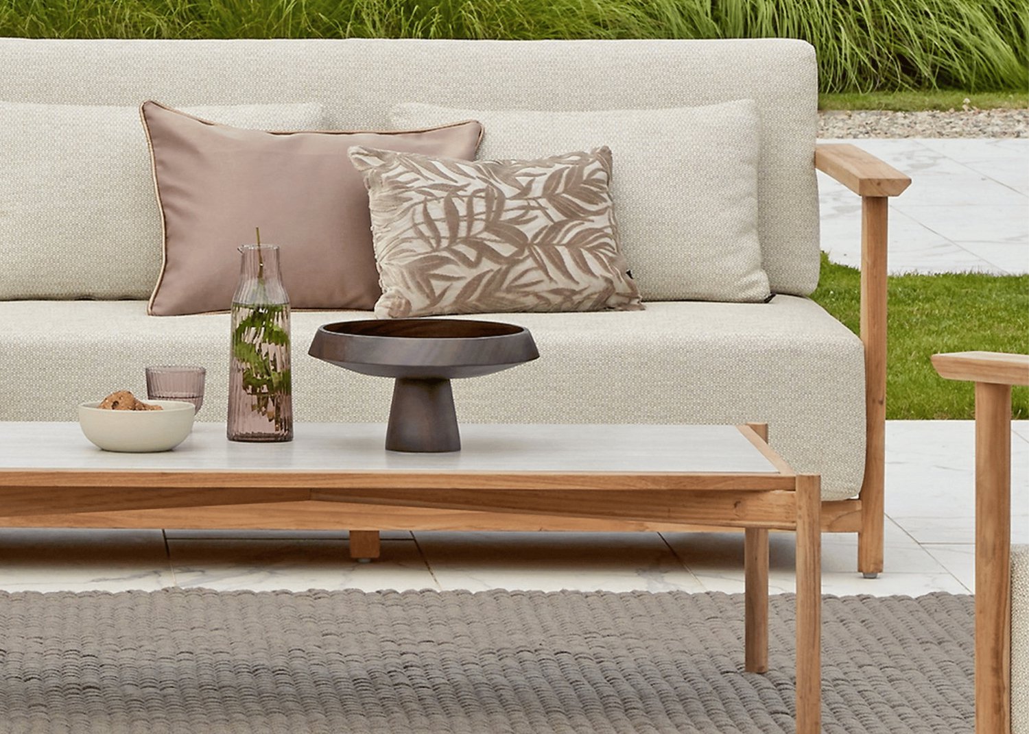 Apple Bee St. Lucia Loungeset 4-delig Links - 316 x 240 cm - Svlk Teak