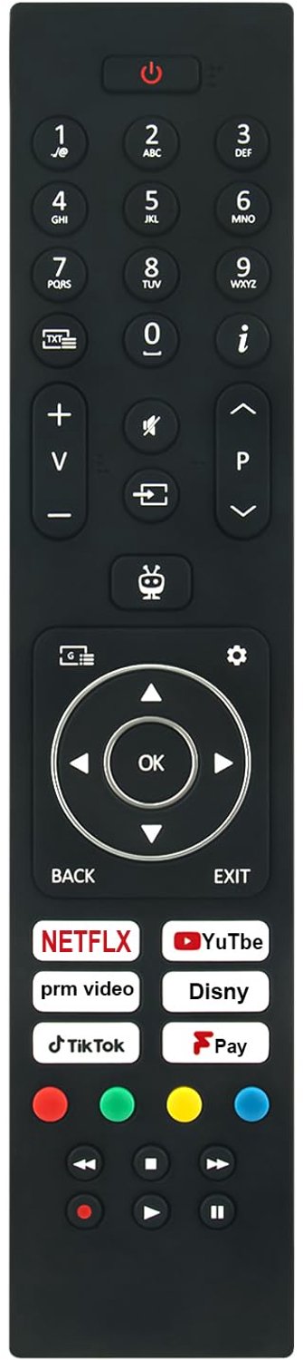 Afstandsbediening voor Bush Smart TV - Geschikt voor 32FT24CA 32HT24CA - Eenvoudig te gebruiken - m-winkel