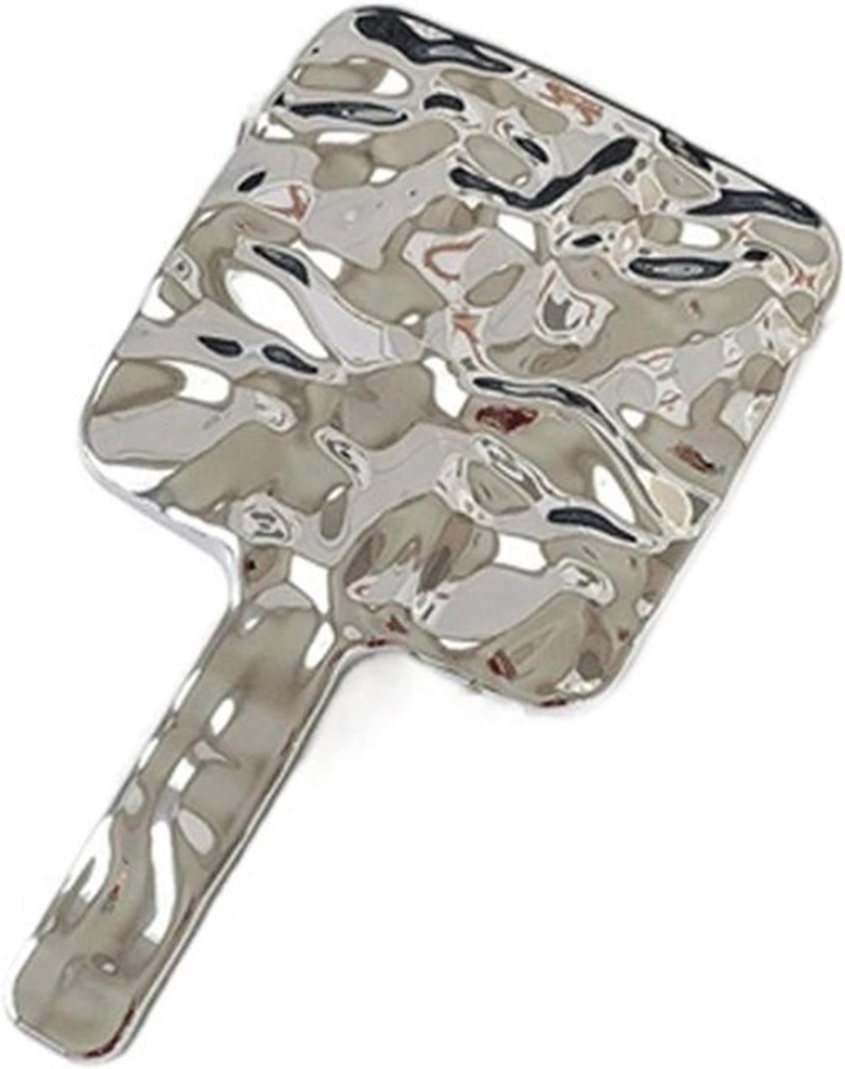 Draagbare make-upspiegel - Kleine tafelspiegel - Make-up aanbrengen - Vierkant design, zilverkleurig - 10 x 10 mm - Zilver