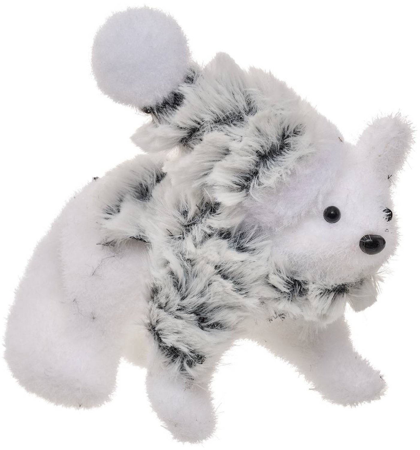 Petit ours de Noël au ski blanc 14 x 6 x 15 cm