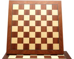 HOT Games Schaakbord Mahonie/Ahorn Diagonaal V.45 mm.45cm.