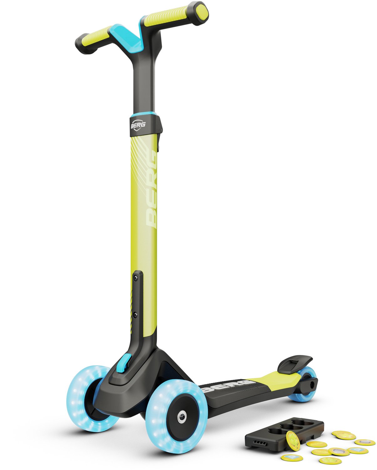 Bol.com BERG Nexo Kinderstep - Step 3 wielen - Vanaf 2 jaar - Opvouwbaar - In hoogte verstelbaar - Incl. Magneetdeck + LED wiele... aanbieding