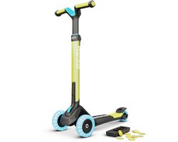 BERG Nexo Kinderstep - Step 3 wielen - Vanaf 2 jaar - Opvouwbaar - In hoogte verstelbaar - Incl. Magneetdeck + LED wielen - Lime