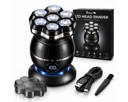 Boncy® Premium Scheerapparaat Mannen - Head Shaver Pro - Skull Hoofd Scheerapparaten - Heren Scheermachine 7 Koppig - Elektrisch Hoofdscheerapparaat voor Kaal Scheren - Headshaver