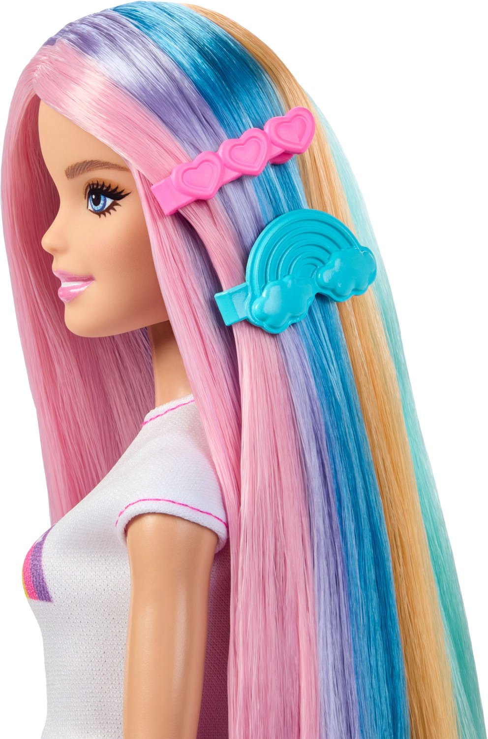 Barbie Modepop met extra lang schitterend regenbooghaar en 12 stylingaccessoires — cadeau in Spellen & Speelgoed - foto 5