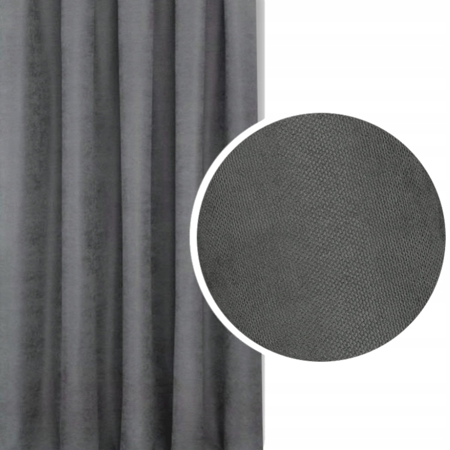 PRESTIQUA Verduisterende Gordijnstof Antraciet 240x340 cm - Kant-en-klaar