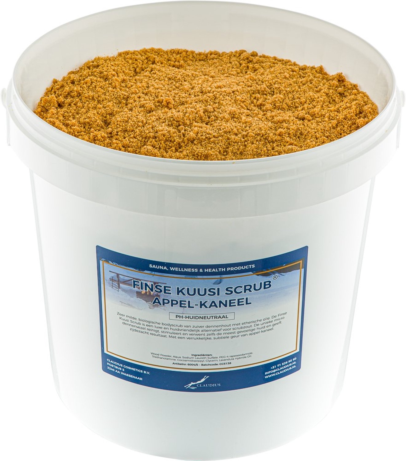 Claudius Kuusi Scrub Appel-Kaneel 10 liter - Hydraterende Lichaamsscrub - Body Scrub