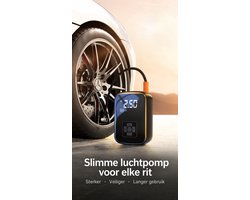Draadloze Bandenpomp - Elektrische Luchtcompressor - Autobandenpomp - 150 PSI - Oplaadbaar - Digitale Luchtpomp - LED Licht - Auto - Motor - Fiets - Bal