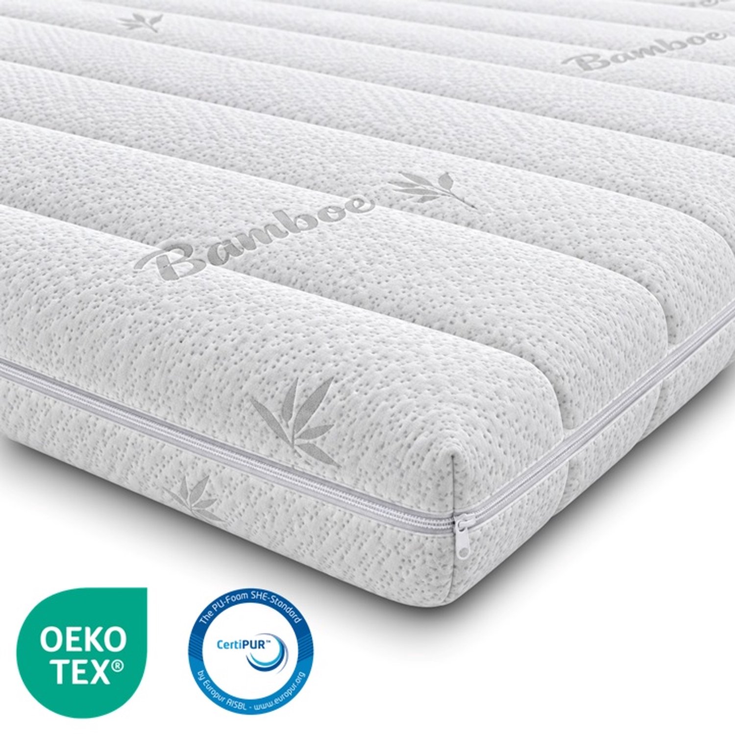 Easy Bedden Topmatras Topper XL - 70x190 - circa 9 cm HR Koudschuim-Afritsbaar & Wasbaar – Orthopedisch – Hybrid – Gemiddeld Hard – Oeko-Tex Wit