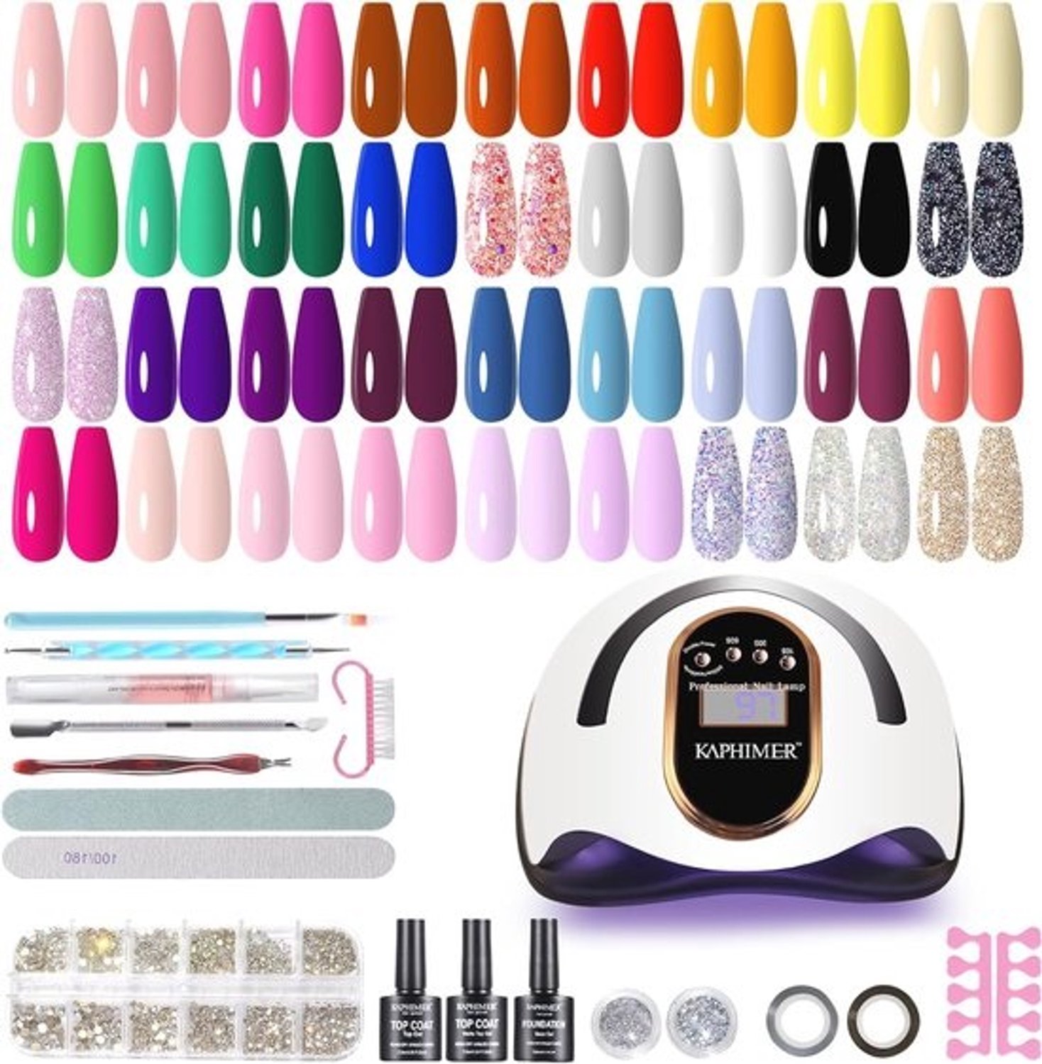 36 kleuren gelnagellakset met UV-lamp - complete manicureset