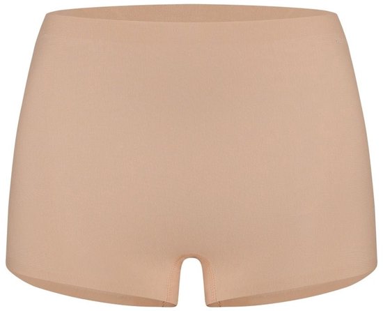 Nude naadloze shorts voor dames.