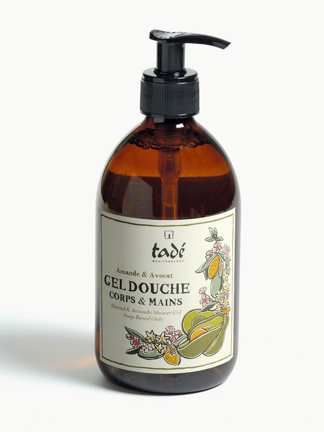 Amandelzeep vloeibare zeep voor douche bad en handen Amandel en Avocado 500ml Tade