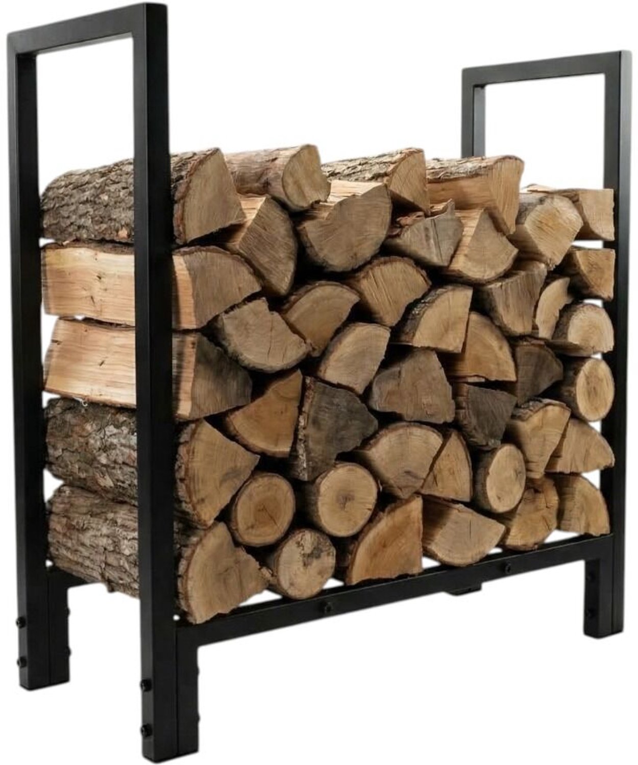 HEAT Trelopp Houtopslag - 71 x 31 x 76 cm - Carbon staal - Zwart