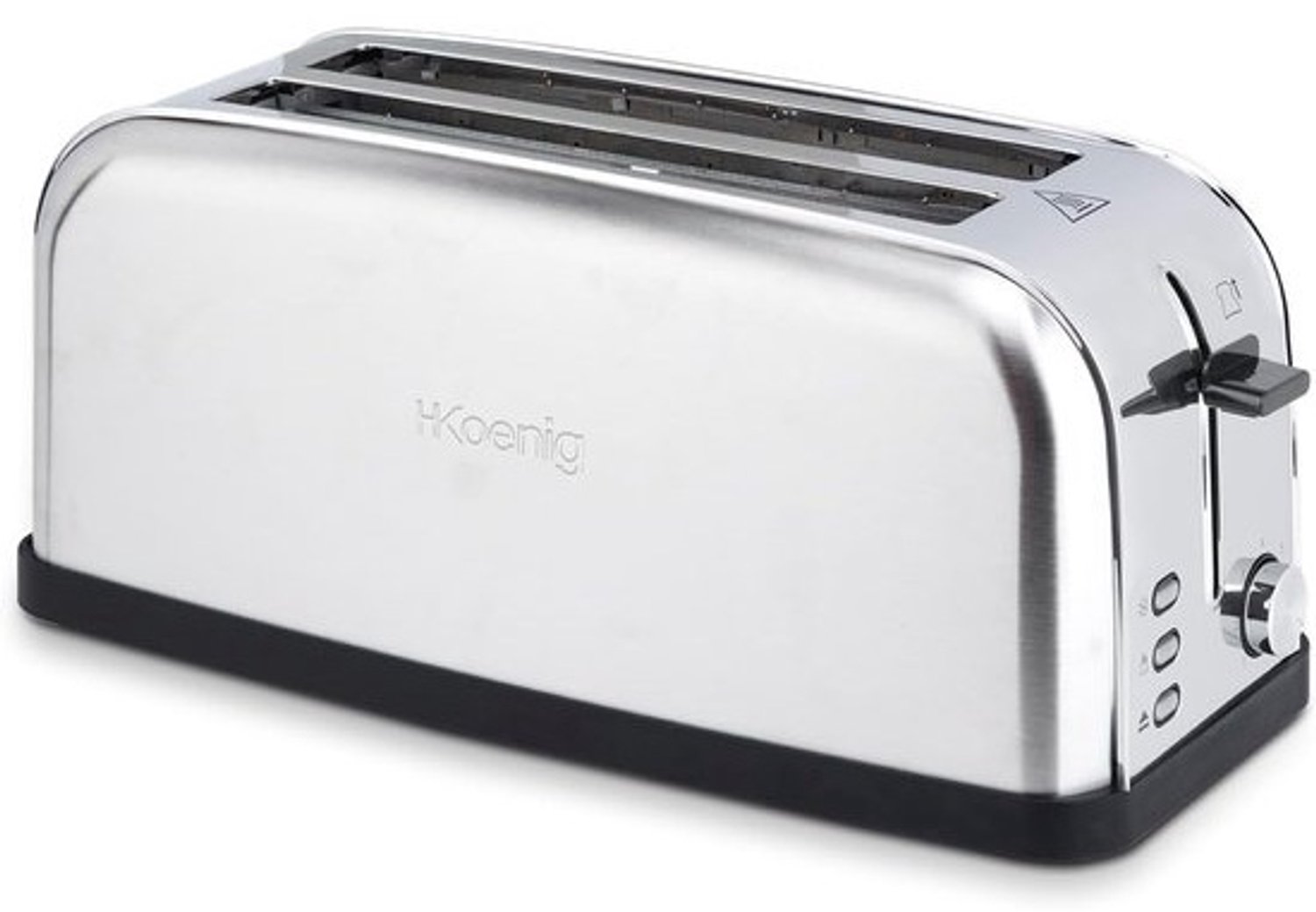 Broodrooster met lange sleuf - 7 warmtestanden en 3 functies - voor boerenbrood en stokbrood, roestvrij staal