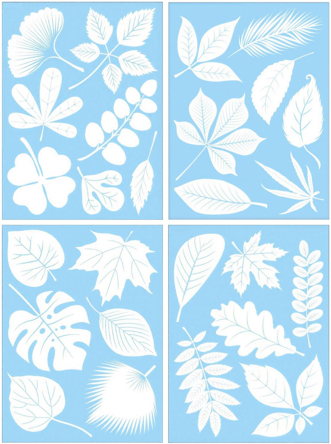 Raamstickers 22 x 30 cm - PVC - vogels, vlinders en planten - decoratieve glasdecoratie - m-winkel