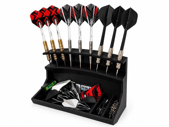Dartpijlenhouder voor 9 Dartpijlen – Dart Opbergkast – Dart Organizer voor aan de Muur – Accessoirehouder – Zwart — afbeelding 2