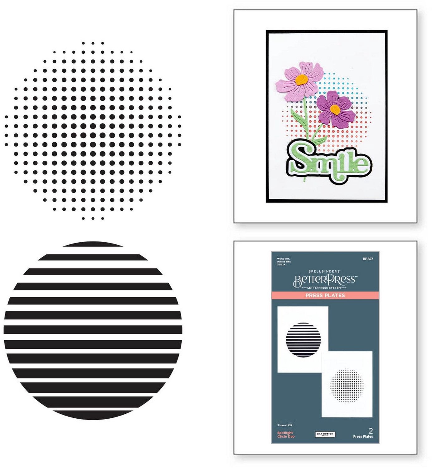 Spellbinders BetterPress Press Plates - Spotlight Circle Duo - 2 st.