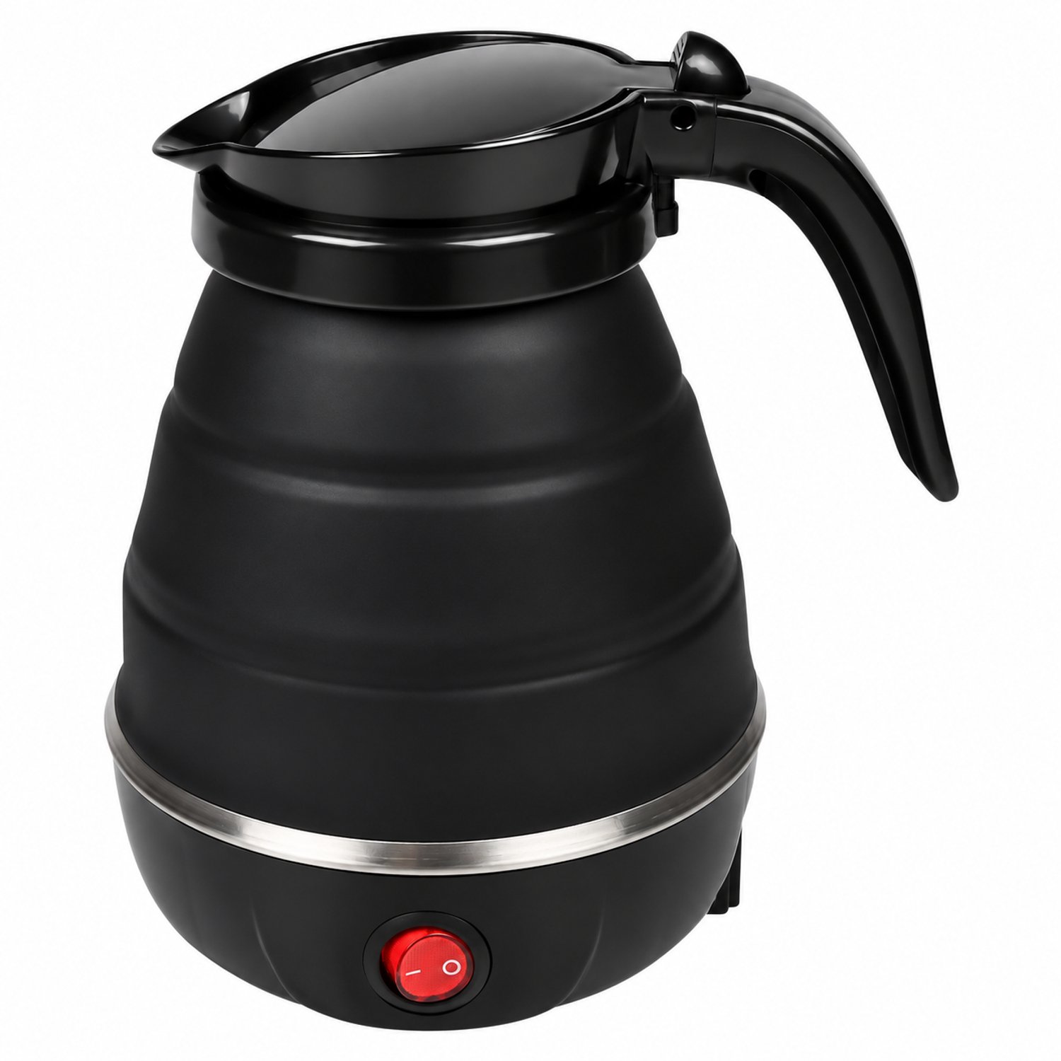 Opvouwbare waterkoker 600 ml - 600 W - Siliconen - Reiswaterkoker - Zwart