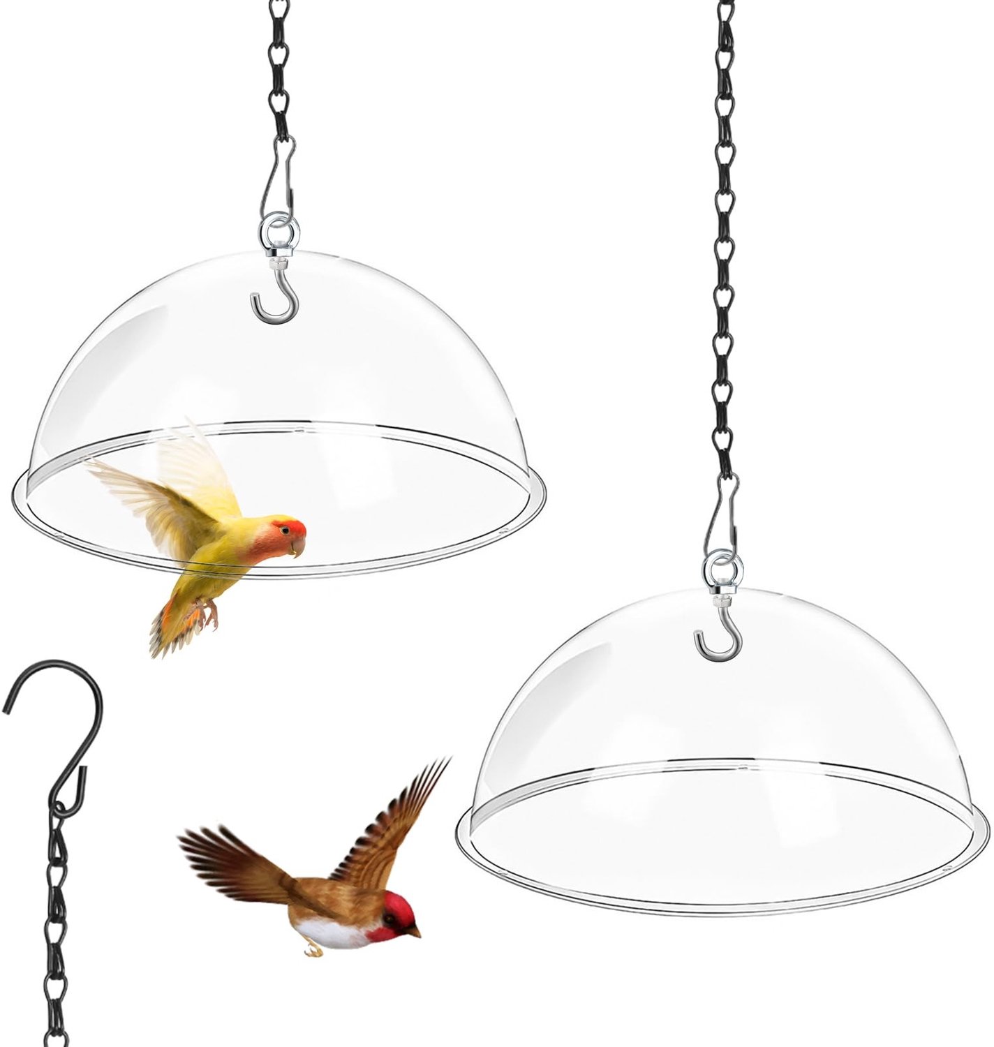 Famanu – Vogelvoederstations met botskoepel 30 cm en ophanghaken