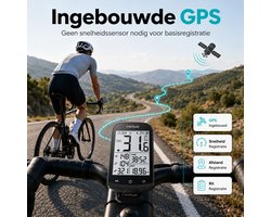 CYCPLUS M1 Draadloze Fietscomputer met Z1 Stuurhouder & C3 Cadans- en Snelheidssensoren – GPS Kilometerteller Fiets – 25 Gegevensvelden – ANT+ & Bluetooth 5.0 – Waterdicht – 2.9 inch Display