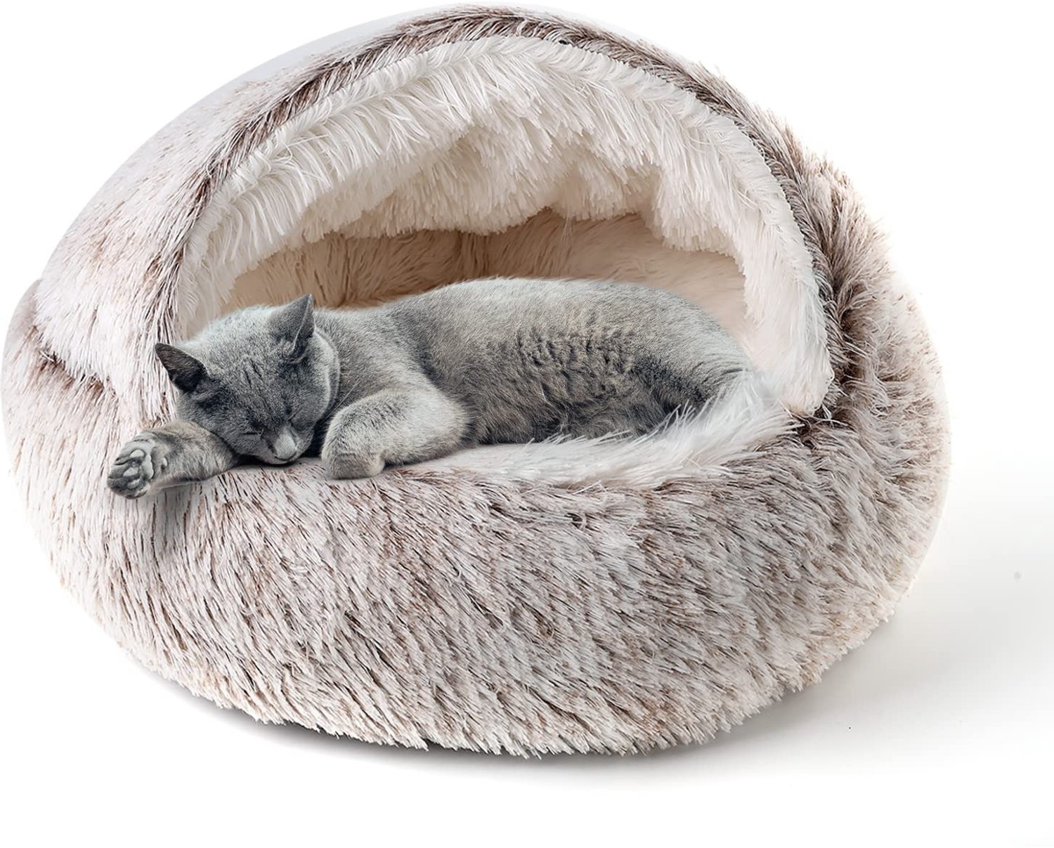 Famanu – Rond kattenbed met kap, 50 cm