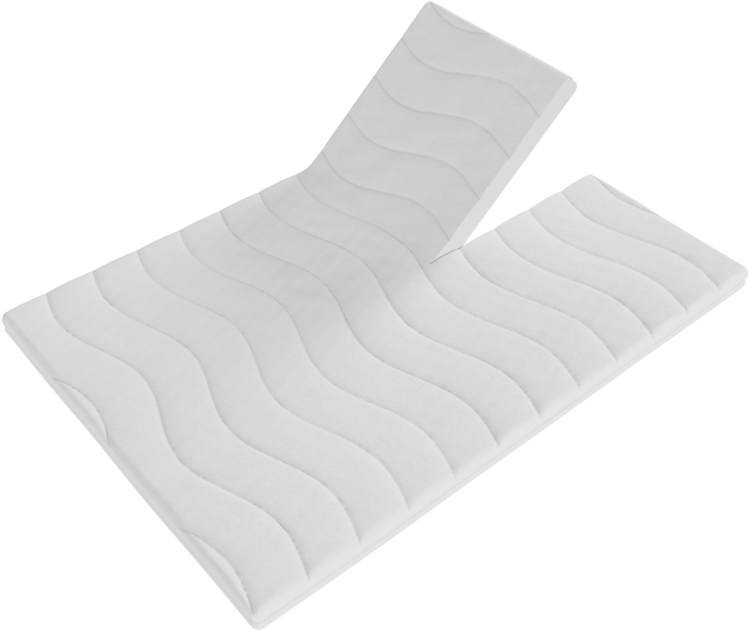 Toros Bedden Topmatras Split -140x200 - Topper Matras HR Koudschuim - 9cm - Orthopedisch - 4 Seizoens Topper Hotel XL - Anti Bacterieel - Wit