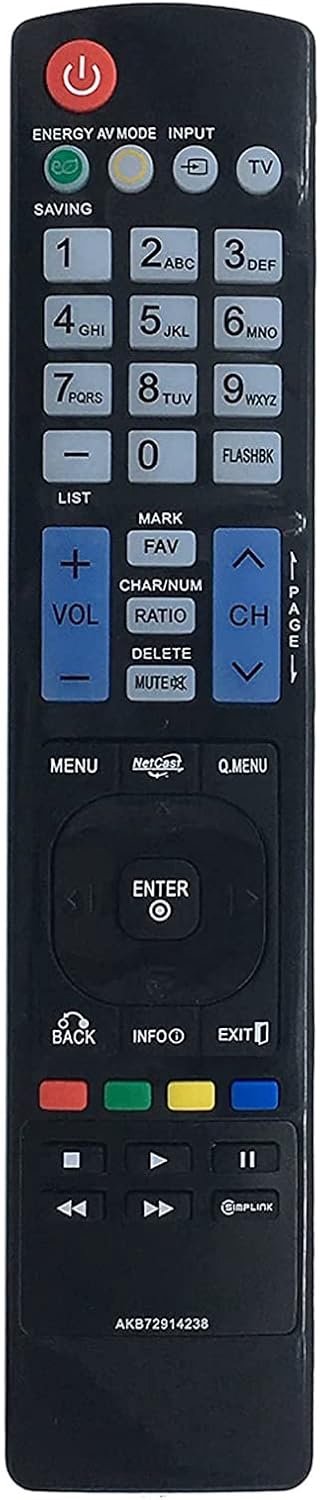 Afstandsbediening AKB72914238 - Vervangen voor LG TV - Compatibel met diverse modellen - Gebruiksgemak gegarandeerd - Vemera