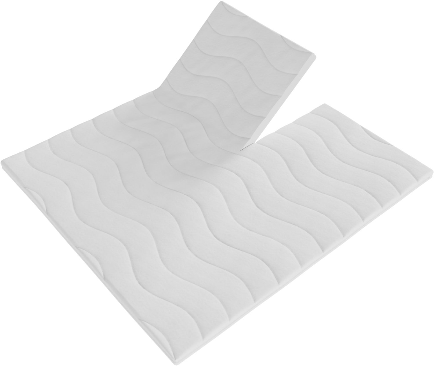 Toros Bedden Topdekmatras Split - 180x200 - Koudschuim - 7cm - Anti Bacterieel - Wit