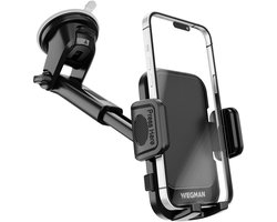 Wegman Telefoonhouder Auto Zuignap met Verstelbare Arm - Extra Krachtige Zuignap voor Dashboard en Raam - Autohouder voor alle Telefoons - Telefoonhouders Auto - GSM Mobiel Houder - Phone Holder Car - Auto Accessories