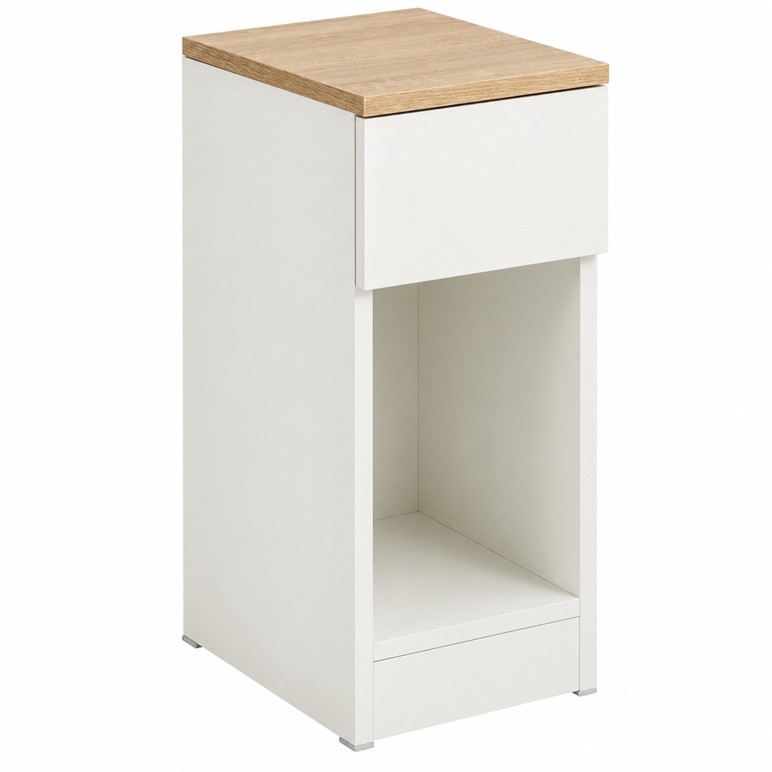 Tremeo Nachtkastje - 2-delige set - Wit - Nachtkast - Bijzettafel - Modern en veelzijdig - Met opbergruimte - 20 x 35 x 60cm