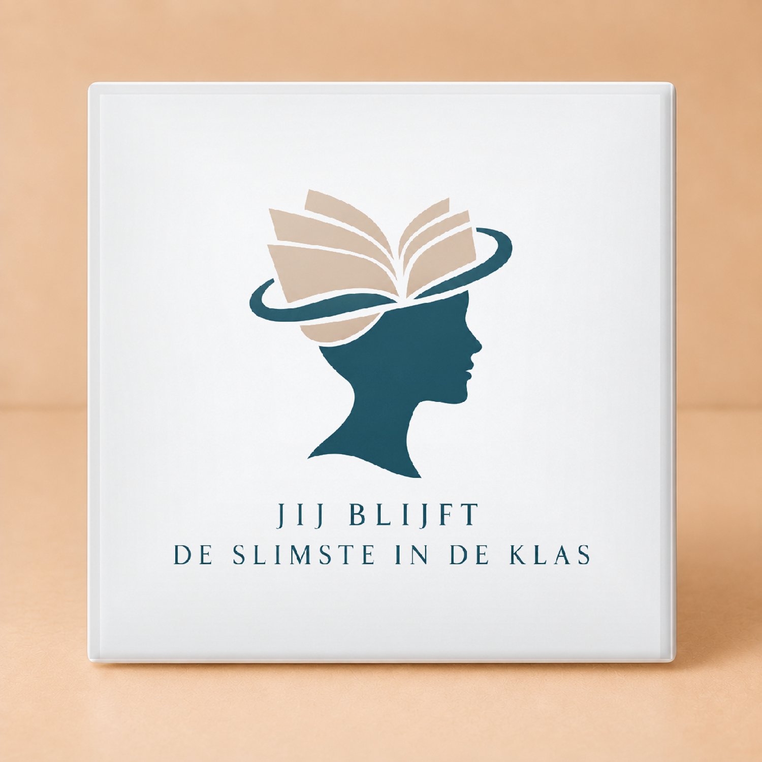Bedruk King Sfeervolle Boho "De AI-wijze meester" Tegel – Inspirerende Wanddecoratie voor Slimme Studenten en AI-liefhebbers - 11 x 11 cm Wit