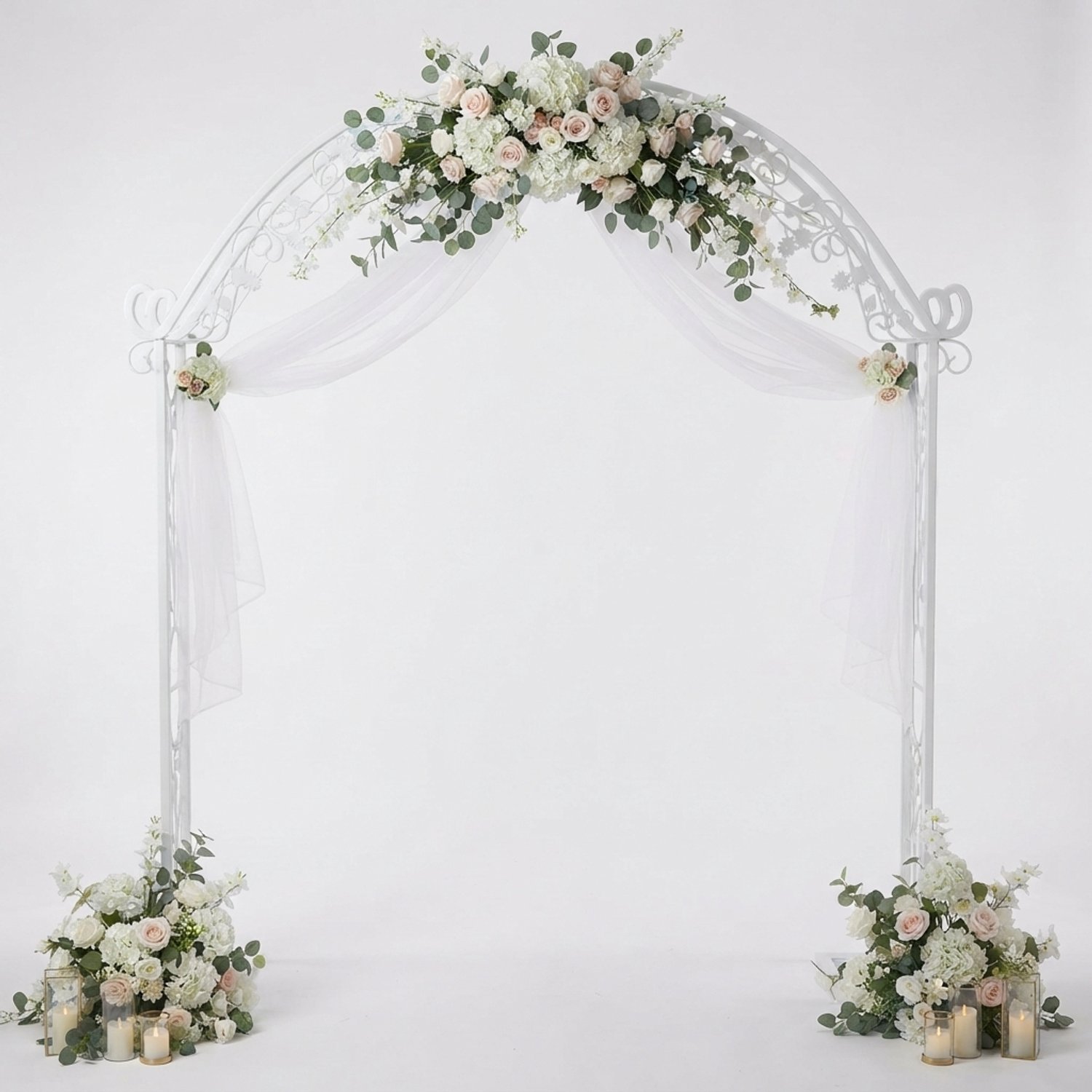 Klarven® Trouwboog - Metalen Trouwboog - Trouwboog Metaal - Stevige Standaard voor Ceremonie en Fotoshoot - Eenvoudig te Plaatsen - Geschikt voor Binnen en Buiten