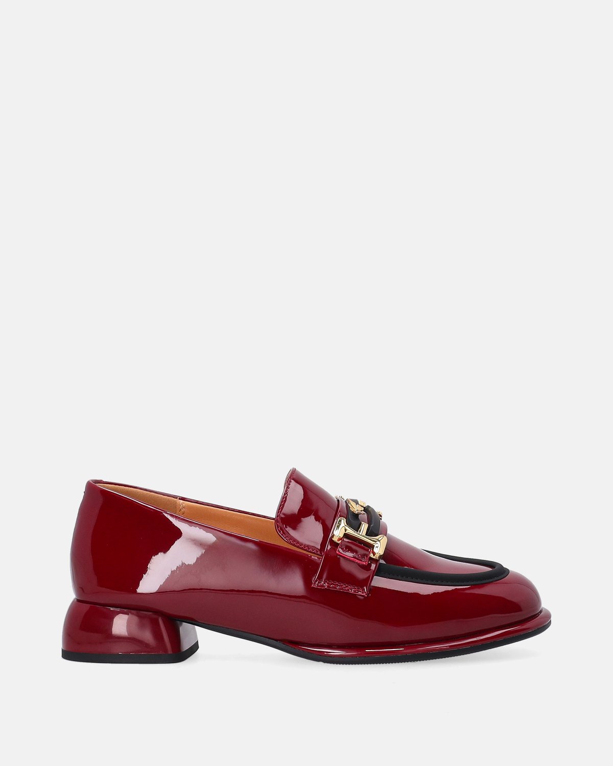 Bordeauxrode Lakleren Mocassins - Maat 38