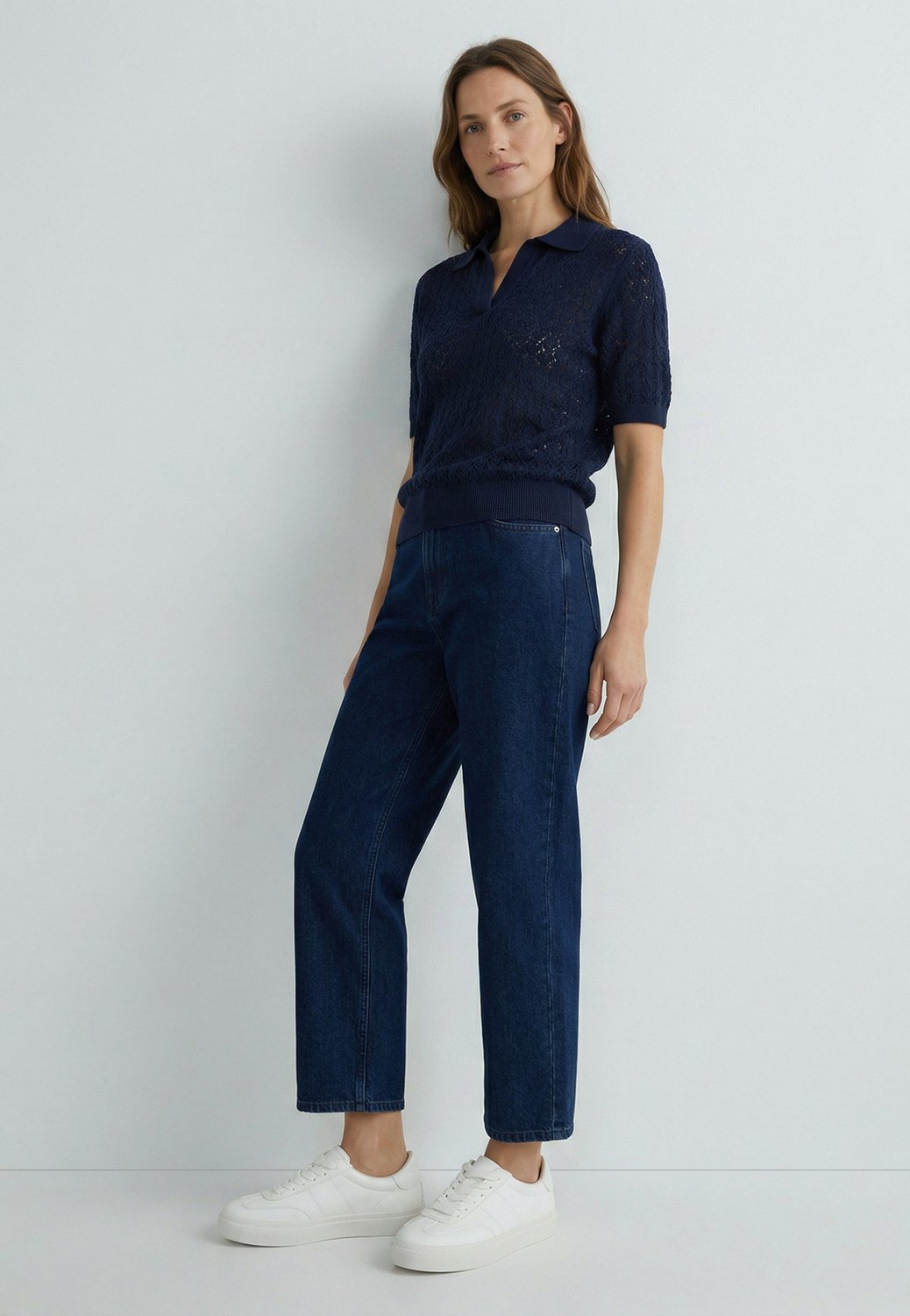 Dames sneakers van zacht leer - Wit - Maat 37