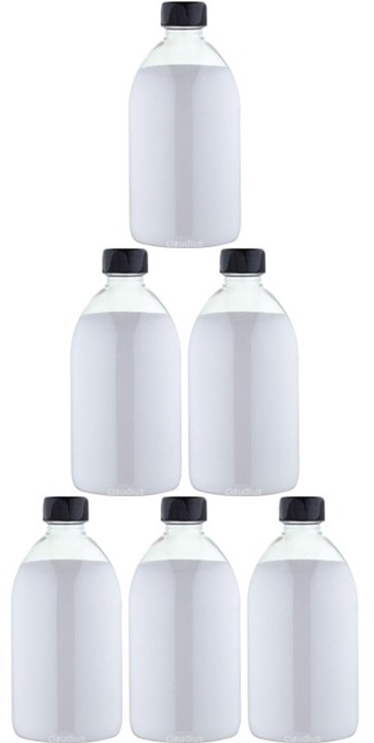 Claudius Scrubzout Perzik 650 gram - Fles met zwarte dop - set van 6 stuks - Hydraterende Lichaamsscrub - Body Scrub